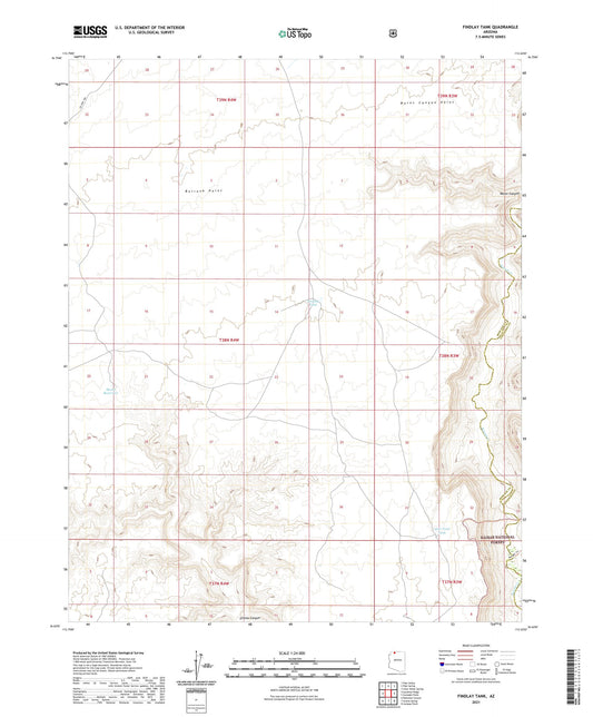 Findlay Tank Arizona US Topo Map Image
