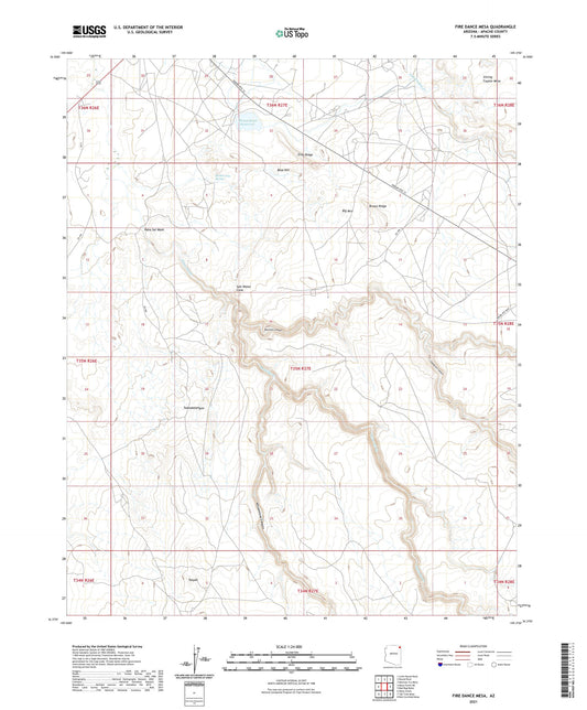 Fire Dance Mesa Arizona US Topo Map Image