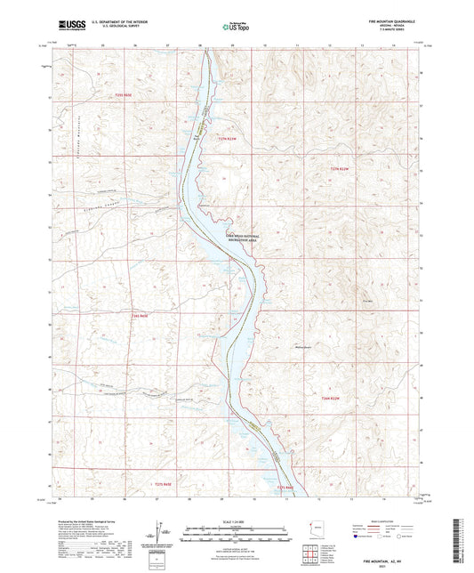Fire Mountain Arizona US Topo Map Image