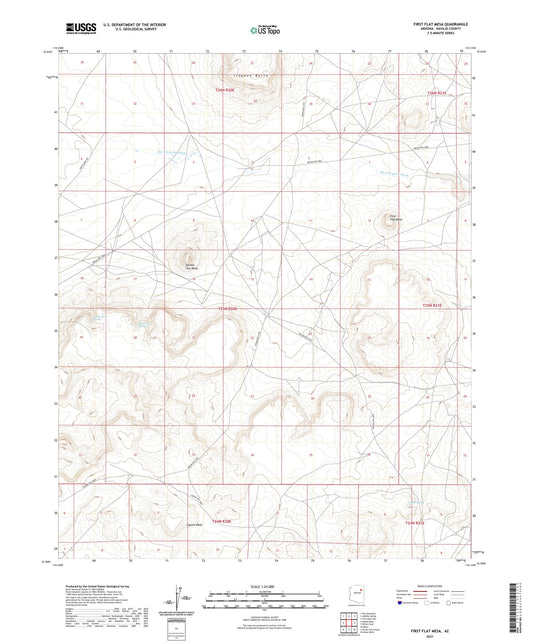 First Flat Mesa Arizona US Topo Map Image