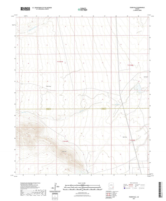 Fisher Hills Arizona US Topo Map Image