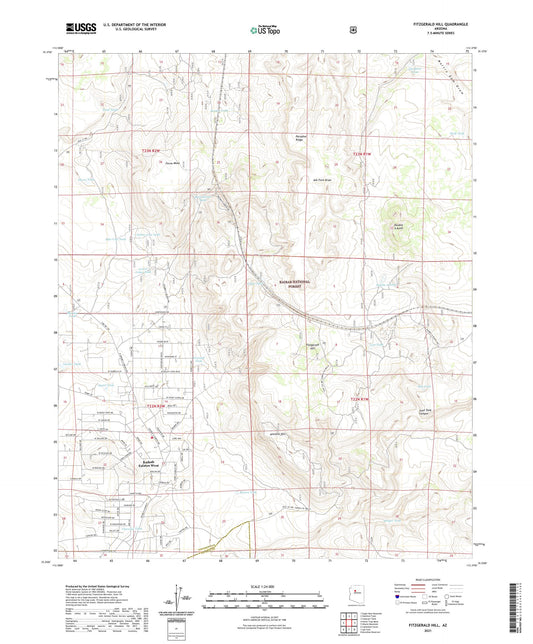 Fitzgerald Hill Arizona US Topo Map Image