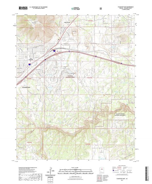 Flagstaff East Arizona US Topo Map Image
