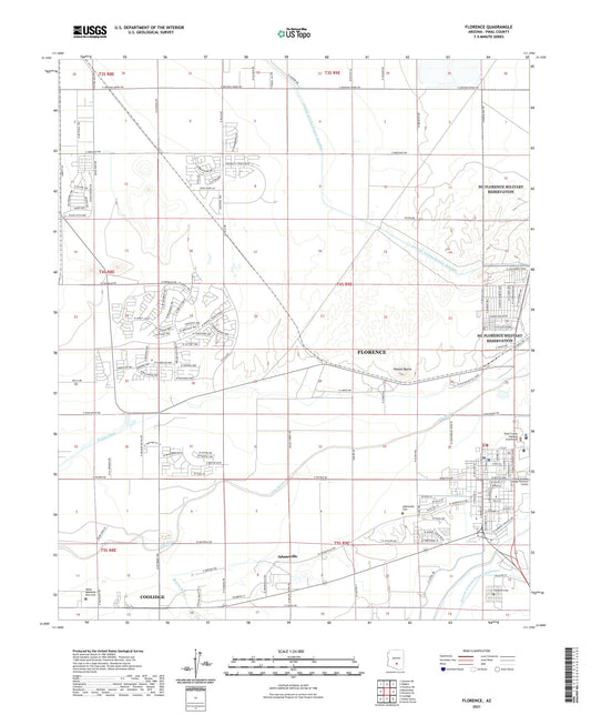 Florence Arizona US Topo Map Image