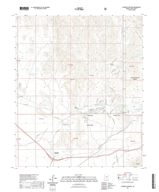 Florence Junction Arizona US Topo Map Image