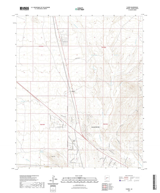Flores Arizona US Topo Map Image