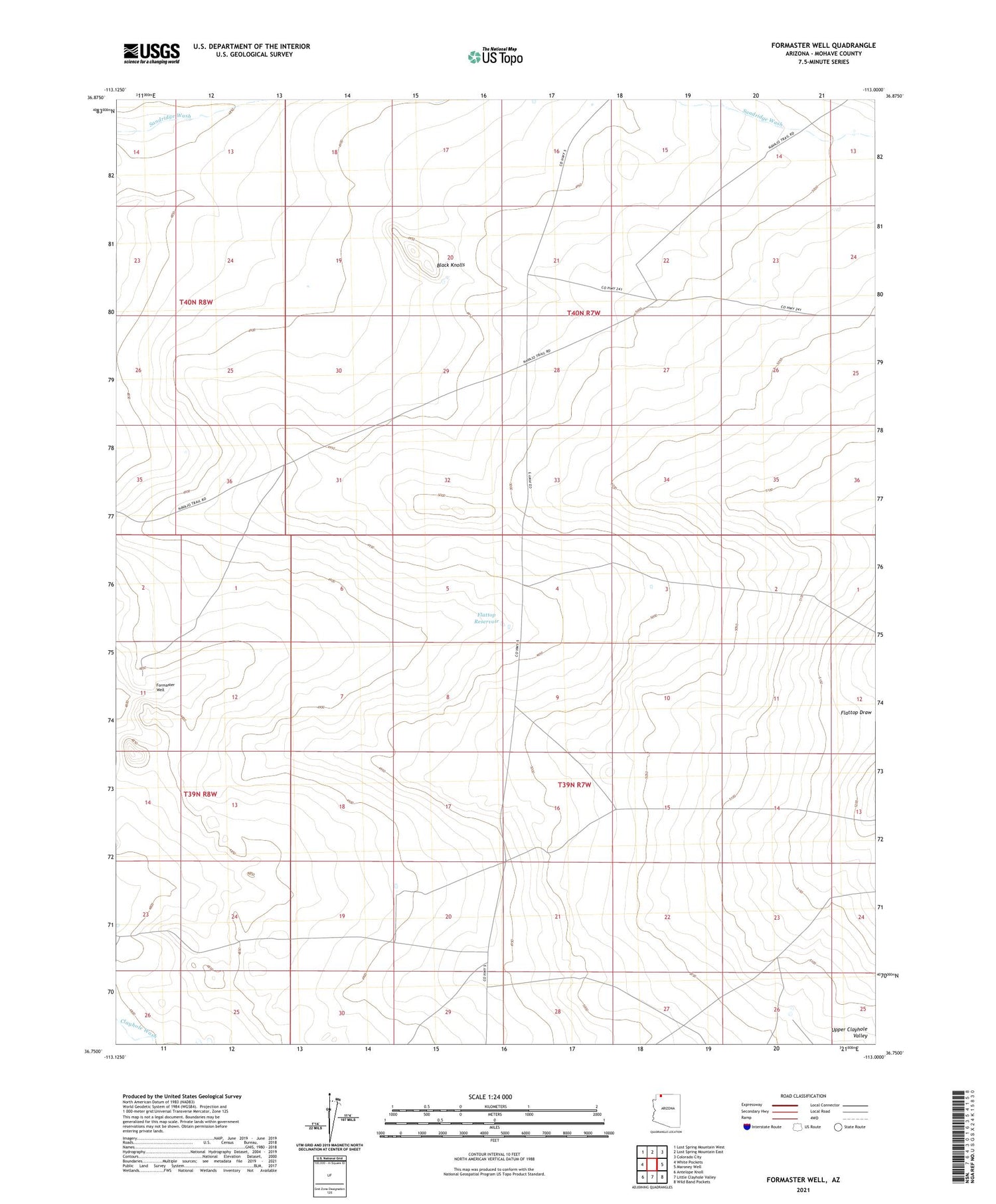 Formaster Well Arizona US Topo Map Image