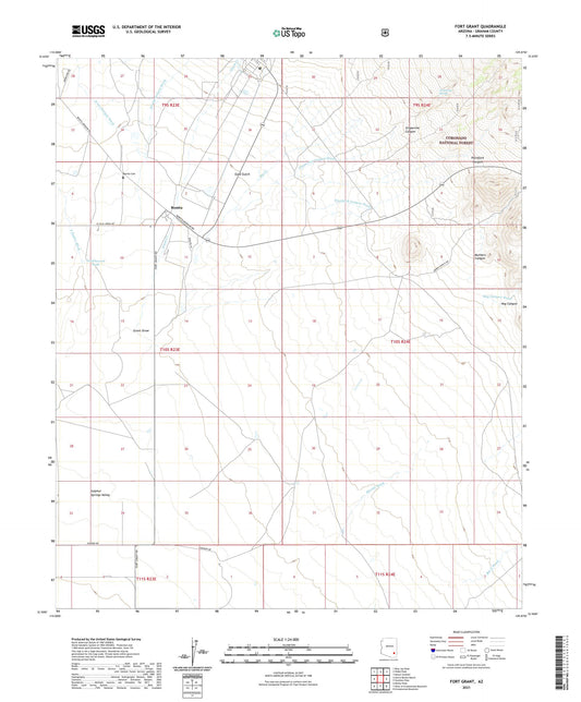Fort Grant Arizona US Topo Map Image
