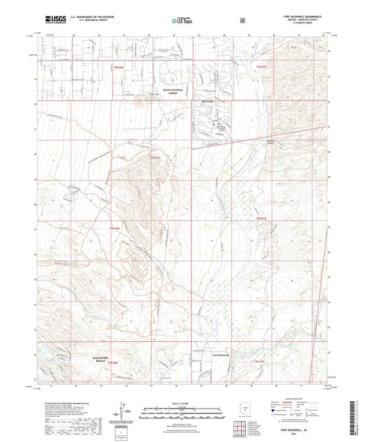 Fort McDowell Arizona US Topo Map Image