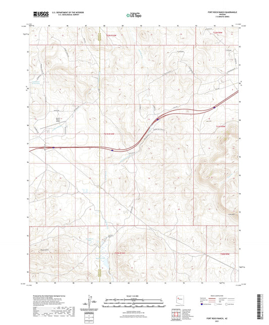 Fort Rock Ranch Arizona US Topo Map Image