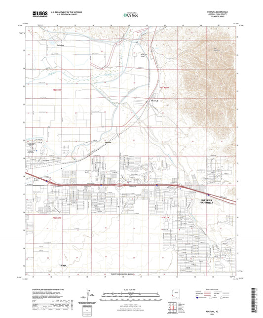 Fortuna Arizona US Topo Map Image