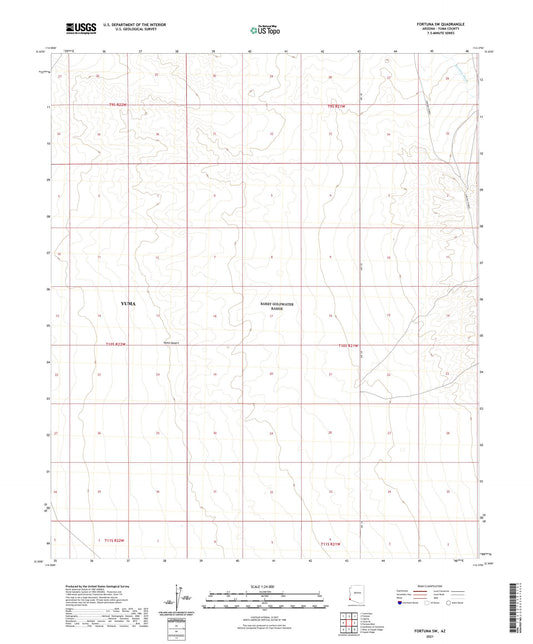 Fortuna SW Arizona US Topo Map Image