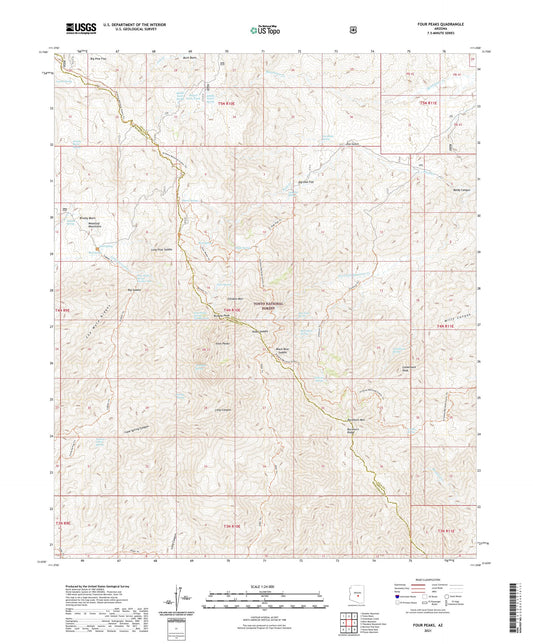 Four Peaks Arizona US Topo Map Image