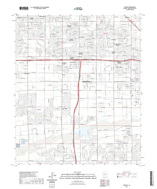Fowler Arizona US Topo Map Image