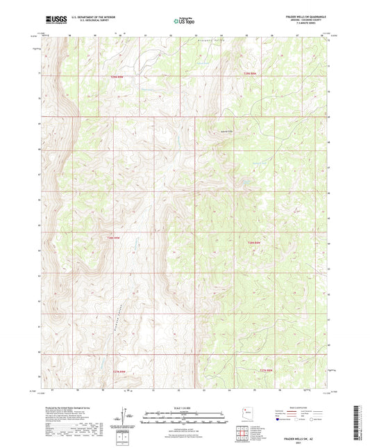 Frazier Wells SW Arizona US Topo Map Image