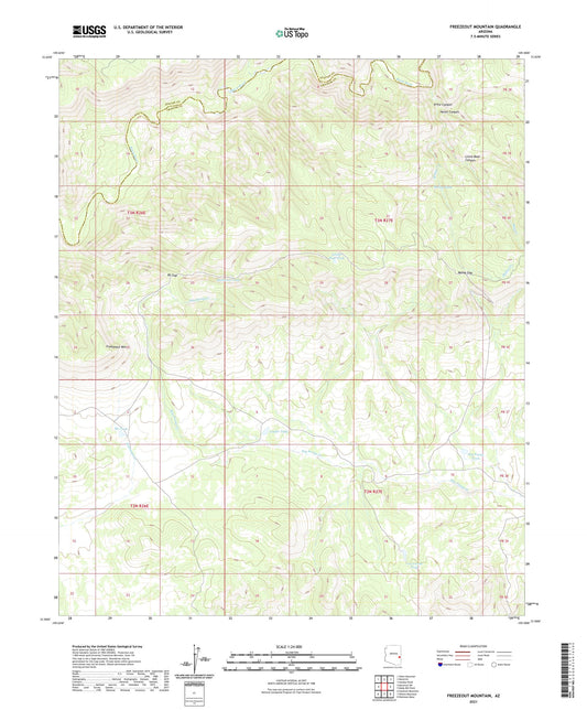 Freezeout Mountain Arizona US Topo Map Image