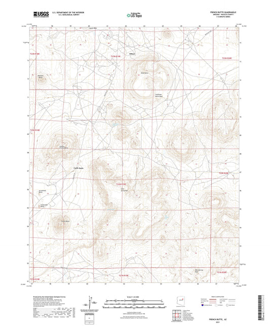 French Butte Arizona US Topo Map Image