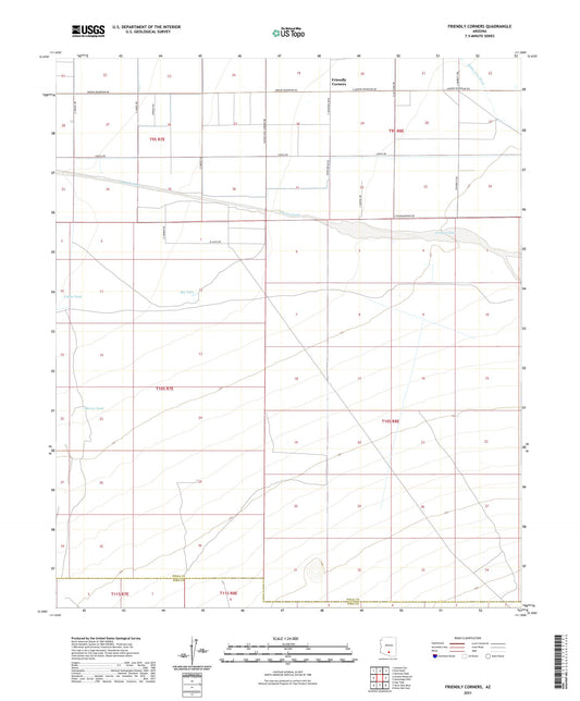 Friendly Corners Arizona US Topo Map Image