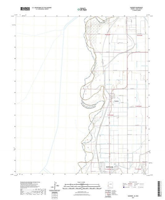 Gadsden Arizona US Topo Map Image
