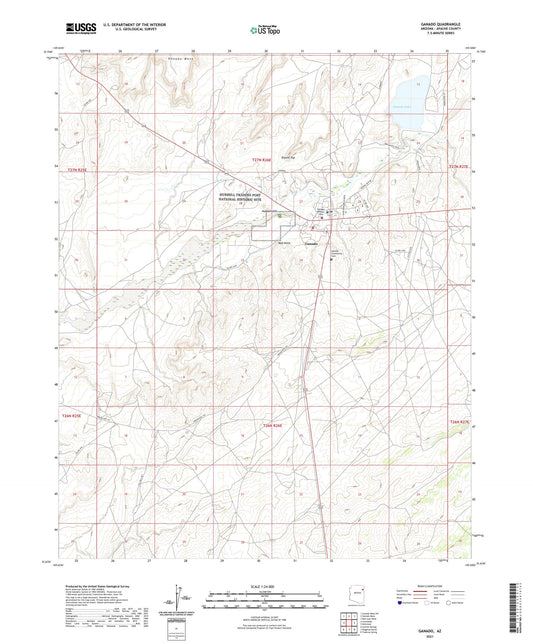 Ganado Arizona US Topo Map Image