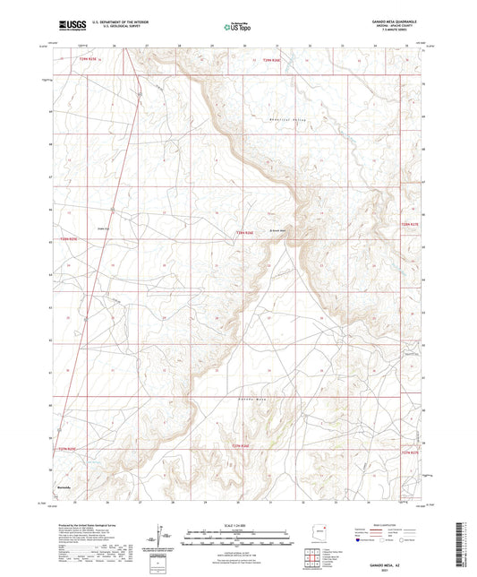 Ganado Mesa Arizona US Topo Map Image