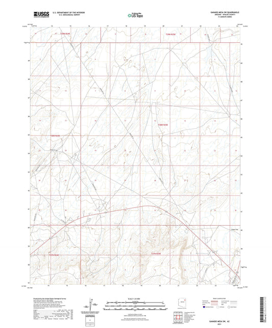 Ganado Mesa SW Arizona US Topo Map Image