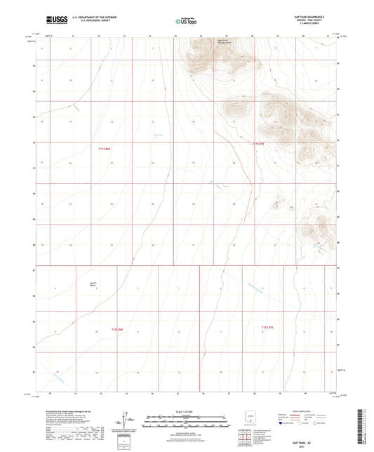 Gap Tank Arizona US Topo Map Image