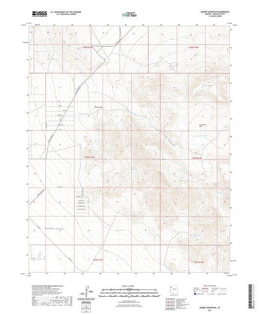 Garnet Mountain Arizona US Topo Map Image