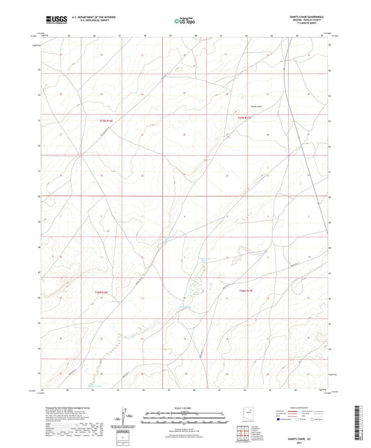 Giants Chair Arizona US Topo Map Image