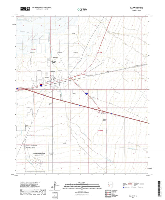 Gila Bend Arizona US Topo Map Image