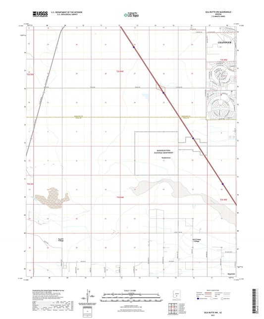 Gila Butte NW Arizona US Topo Map Image
