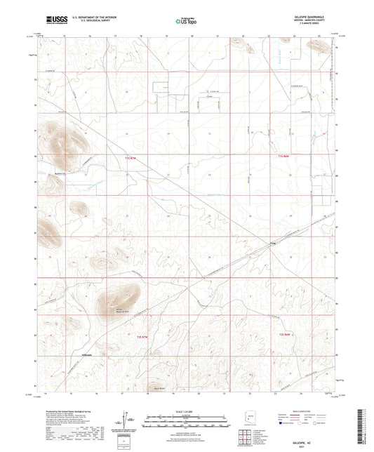 Gillespie Arizona US Topo Map Image