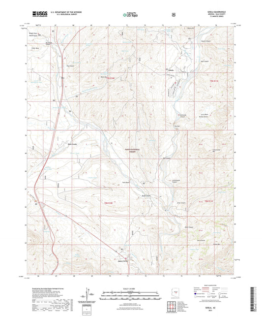 Gisela Arizona US Topo Map Image