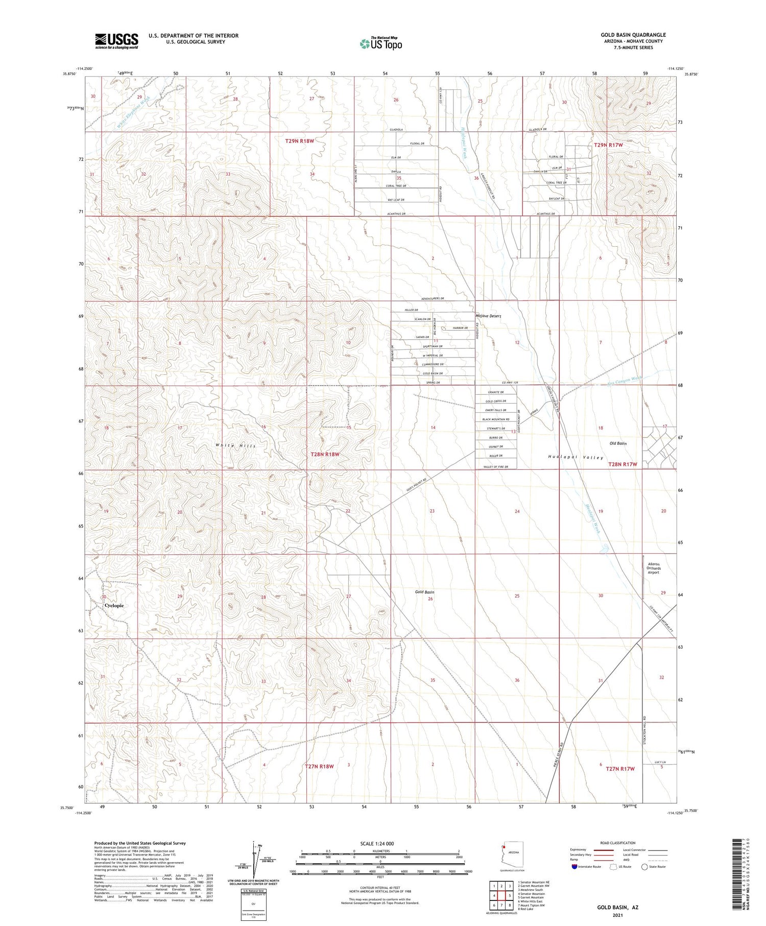Gold Basin Arizona US Topo Map Image