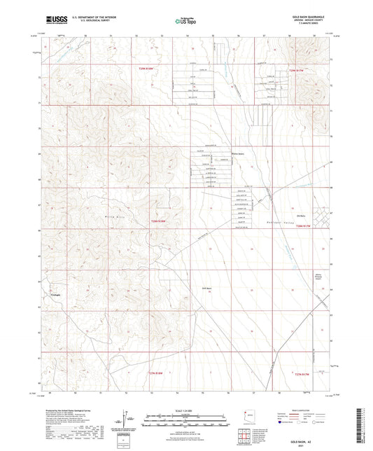 Gold Basin Arizona US Topo Map Image