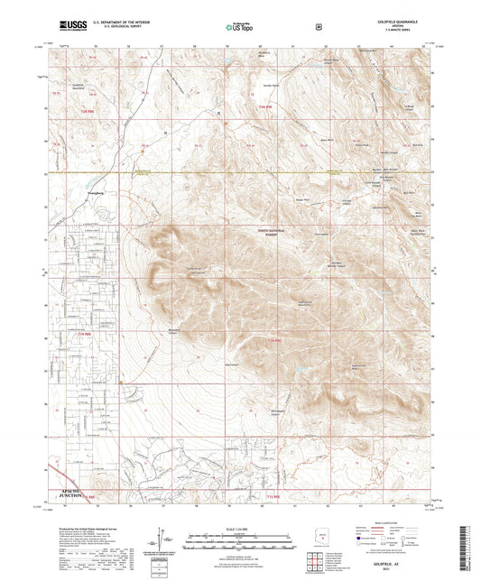 Goldfield Arizona US Topo Map Image