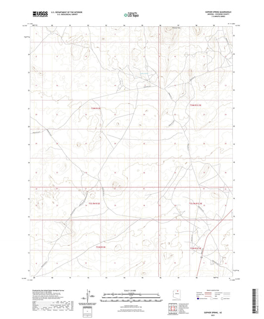 Gopher Spring Arizona US Topo Map Image