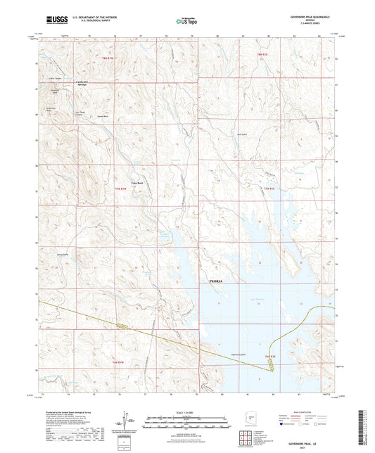 Governors Peak Arizona US Topo Map Image