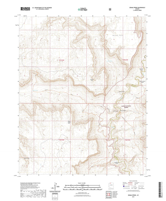 Grama Spring Arizona US Topo Map Image
