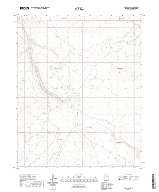 Grand Falls Arizona US Topo Map Image