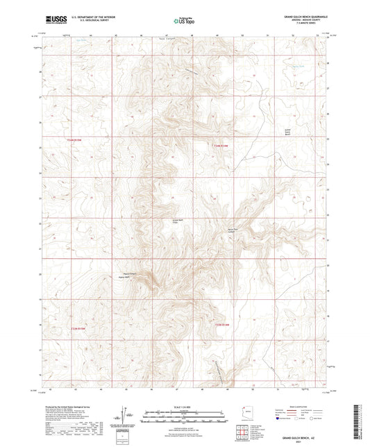 Grand Gulch Bench Arizona US Topo Map Image