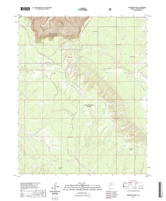Grandview Point Arizona US Topo Map Image