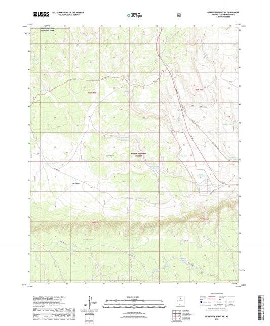 Grandview Point NE Arizona US Topo Map Image