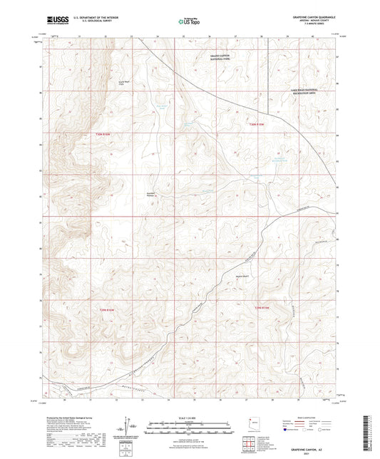Grapevine Canyon Arizona US Topo Map Image