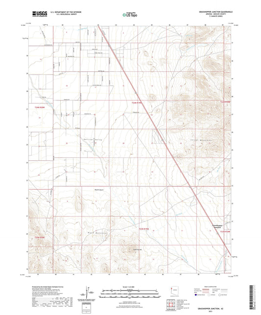 Grasshopper Junction Arizona US Topo Map Image