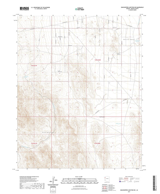 Grasshopper Junction NW Arizona US Topo Map Image