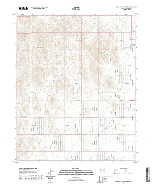 Grasshopper Junction SE Arizona US Topo Map Image
