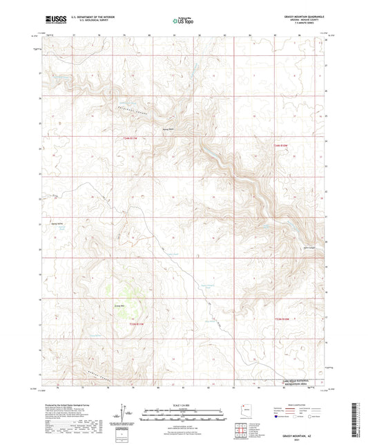 Grassy Mountain Arizona US Topo Map Image