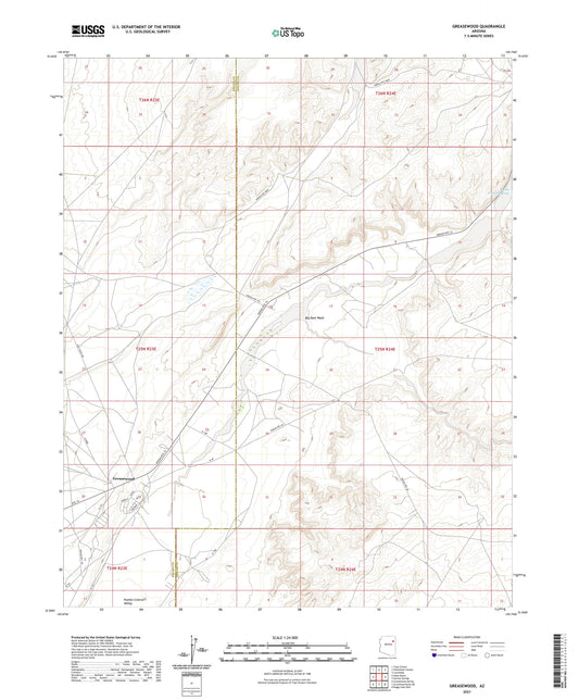 Greasewood Arizona US Topo Map Image