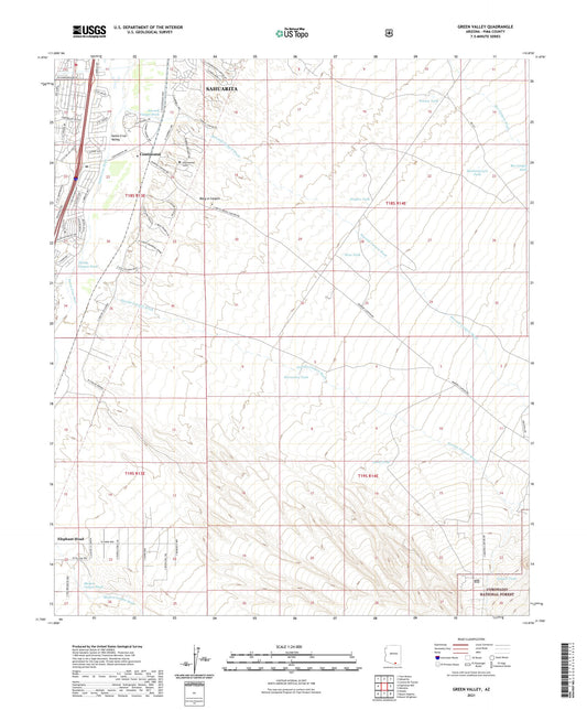 Green Valley Arizona US Topo Map Image